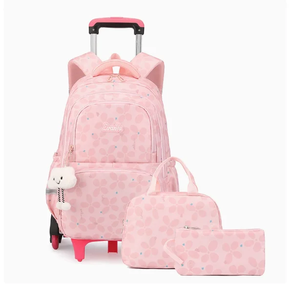 Cartable à Roulette Collège 53cm Spacieux Oxford