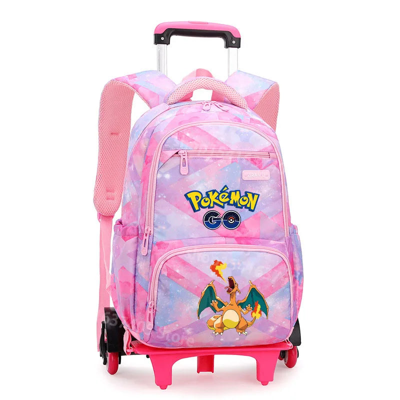 Cartable à Roulette Pokémon 48cm 6 Roues Waterproof