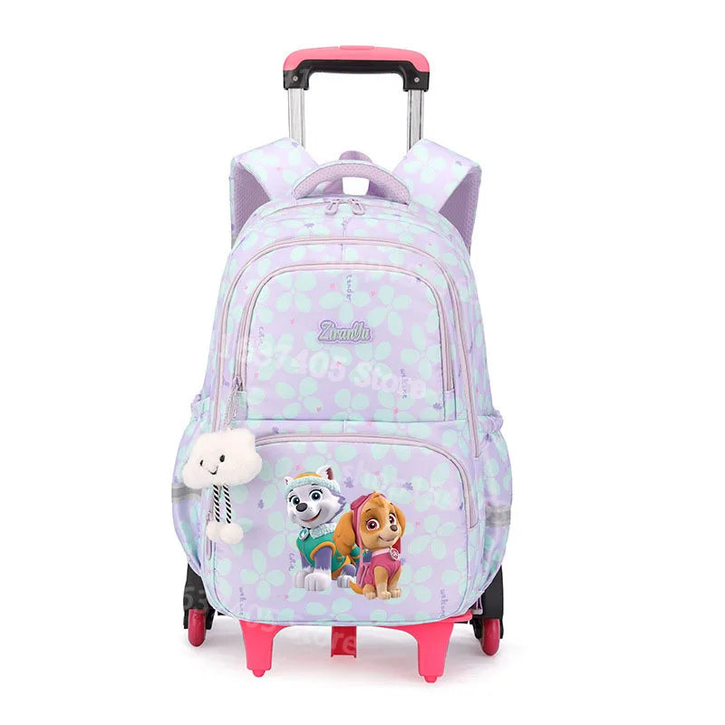 Cartable à Roulette Pat Patrouille 50cm 6 Roues Grande Capacité