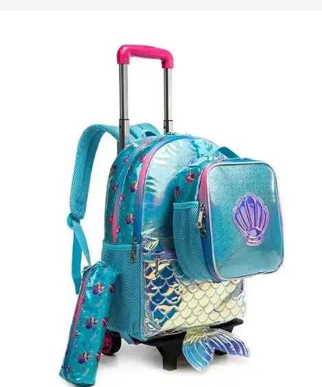Cartable à Roulette 25L Polyester Imperméable Set