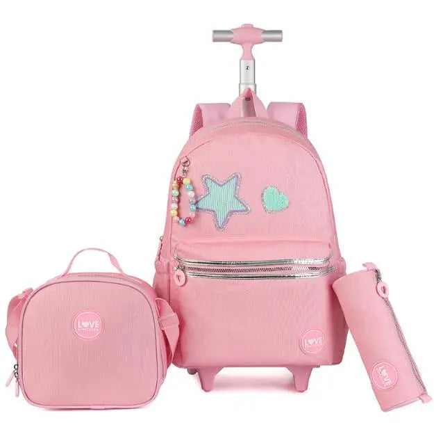 Cartable à Roulette 2 Compartiments Lunch Box Set