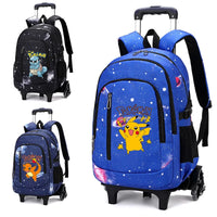 Cartable à Roulette Pokémon 52cm 6 Roues Monte-Escaliers