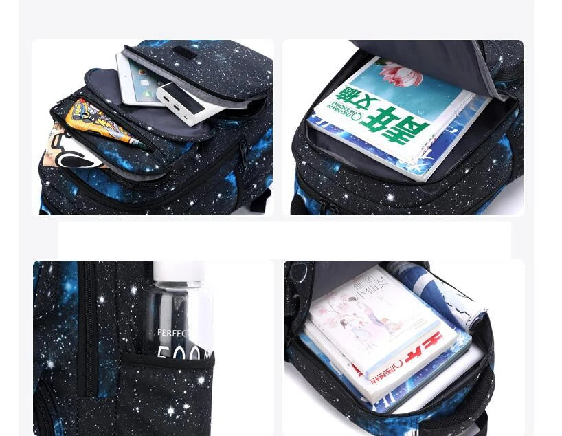 Cartable à Roulette Espace 40cm Compact Étoiles