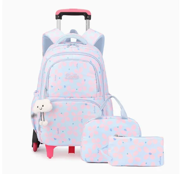 Cartable à Roulette Collège 53cm Spacieux Oxford