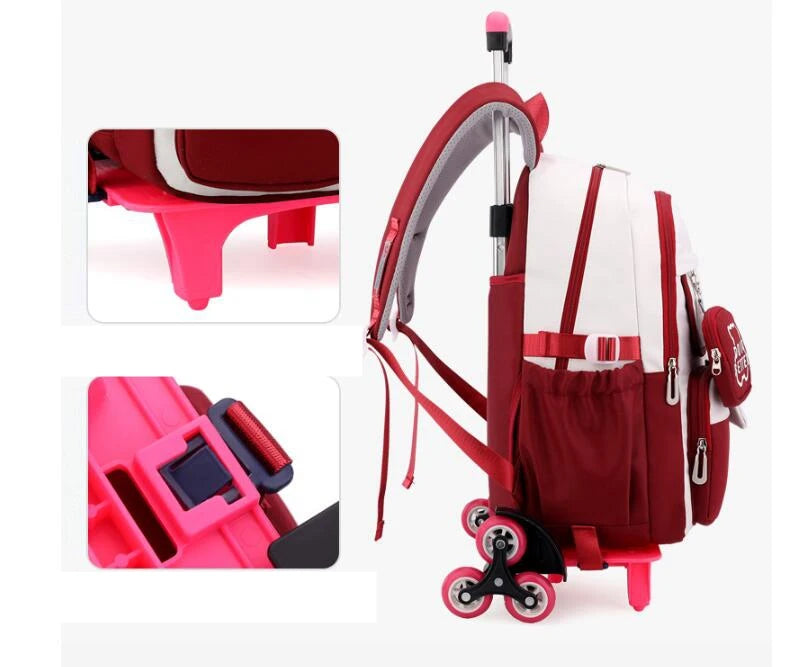 Cartable à Roulette Primaire 45cm Mixte Oxford Résistant