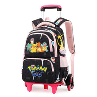 Cartable à Roulette 2 en 1 Détachable 6 Roues Compartiment Laptop