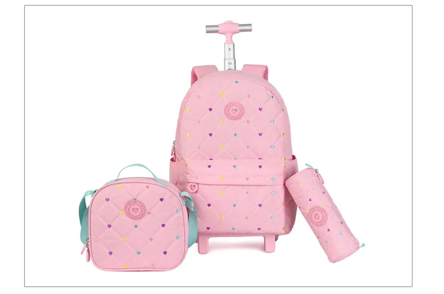 Cartable à Roulette Fille 52cm Grand Format Imperméable