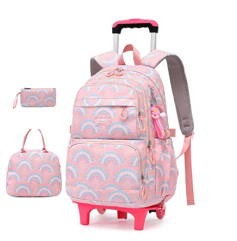 Cartable à Roulette Grand 52cm Set 3 Pièces Waterproof