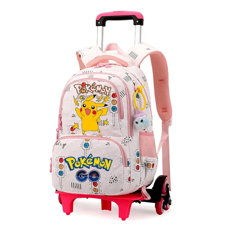 Cartable à Roulette 2 en 1 Détachable 6 Roues Compartiment Laptop