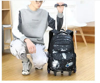 Cartable à Roulette Espace 40cm Compact Étoiles