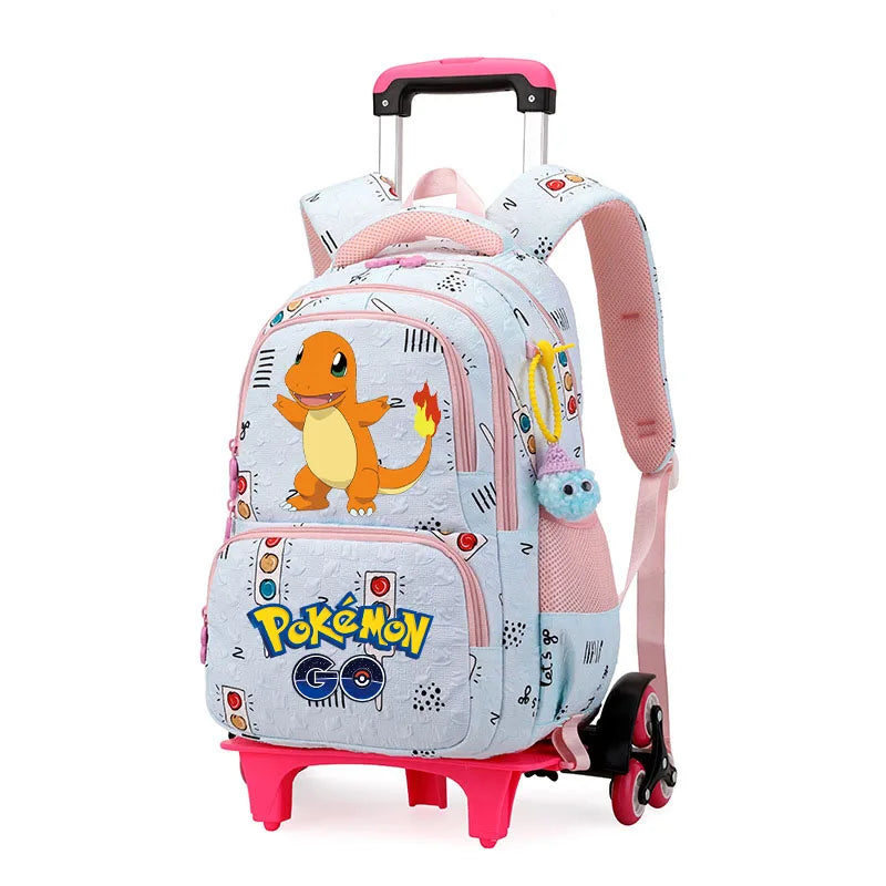 Cartable à Roulette 2 en 1 Détachable 6 Roues Compartiment Laptop