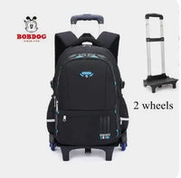 Cartable à Roulette Garçon 46cm 6 Roues Oxford