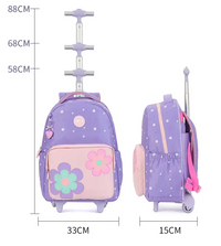 Cartable à Roulette Fille 45cm Grand Format Set 3 Pièces