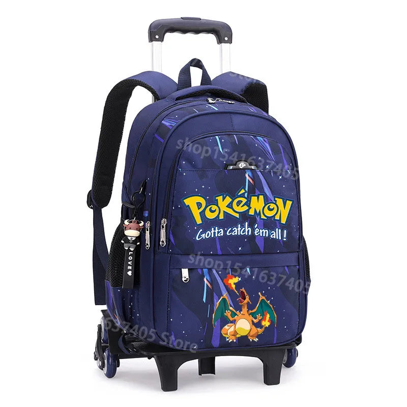 Cartable à Roulette Pokémon 45cm Pikachu Set 3 Pièces