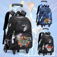 Cartable à Roulette Chiots Sauveteurs 6 Roues Fond Étoilé