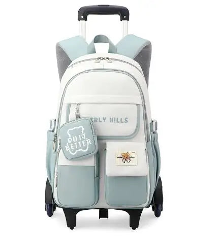 Cartable à Roulette Primaire 45cm Mixte Oxford Résistant