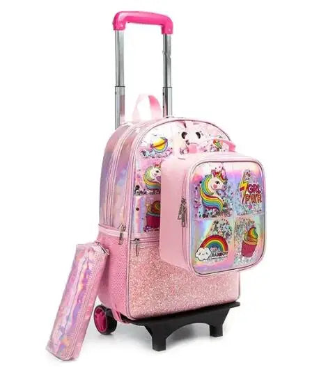 Cartable à Roulette 25L Polyester Imperméable Set