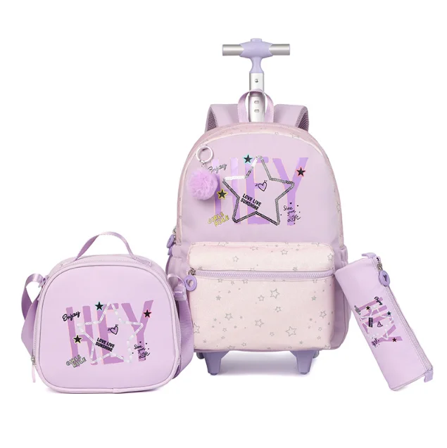 Cartable à Roulette Fille 42cm Compact Roulettes Silencieuses