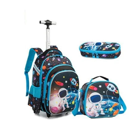 Cartable à Roulette 2 Compartiments 16 Pouces Set