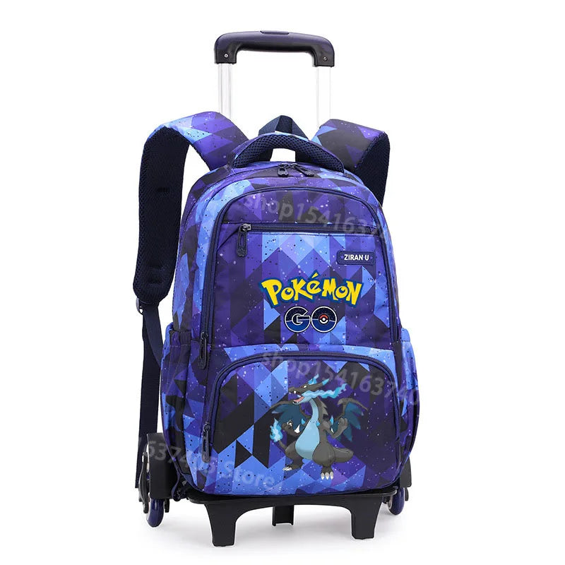 Cartable à Roulette Pokémon 48cm 6 Roues Waterproof