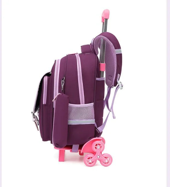Cartable à Roulette Garçon 43cm PU Imperméable Roulettes