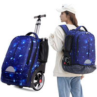 Cartable à Roulette Espace 44cm Léger Galaxie