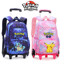 Cartable à Roulette Pokémon 48cm 6 Roues Waterproof