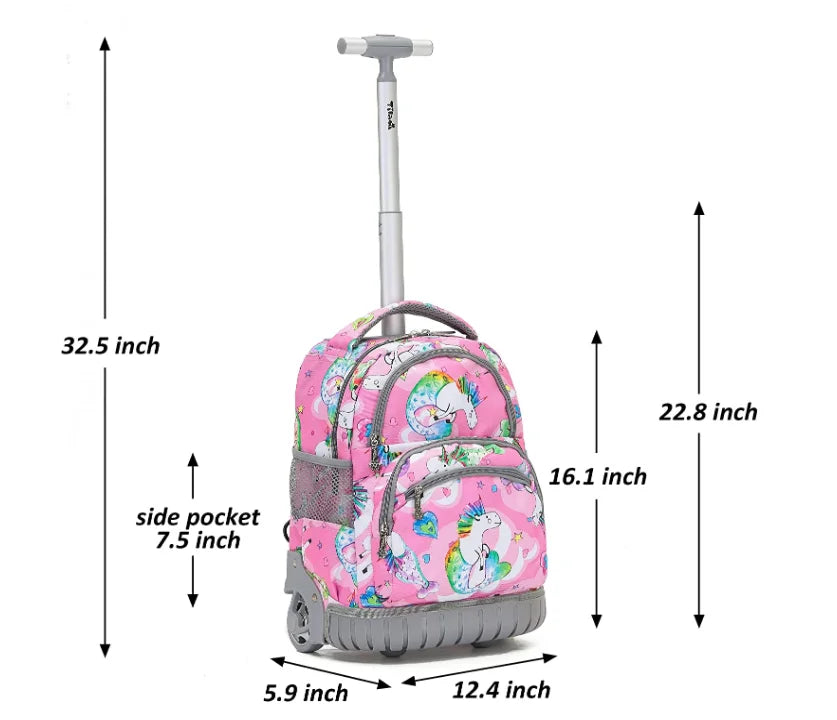 Cartable à Roulette Licorne 40cm 3 en 1