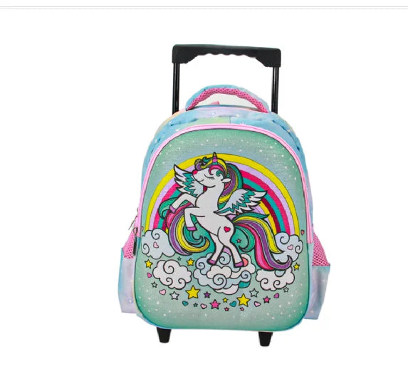 Cartable à Roulette Maternelle 43cm Licorne Set