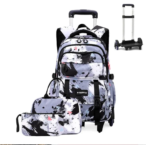 Cartable à Roulette Collège 50cm Set Lunch Bag