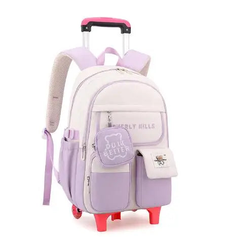 Cartable à Roulette Primaire 45cm Mixte Oxford Résistant