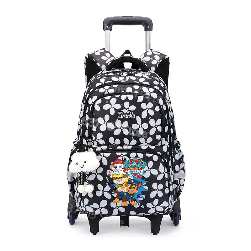 Cartable à Roulette Pat Patrouille 50cm 6 Roues Grande Capacité