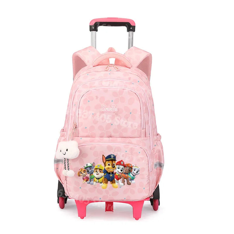 Cartable à Roulette Pat Patrouille 50cm 6 Roues Grande Capacité