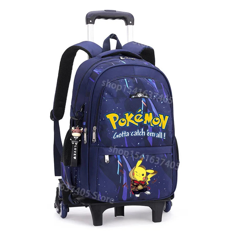 Cartable à Roulette Pokémon 45cm Pikachu Set 3 Pièces