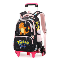 Cartable à Roulette 2 en 1 Détachable 6 Roues Compartiment Laptop