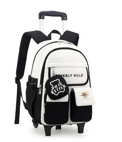 Cartable à Roulette Primaire 45cm Mixte Oxford Résistant