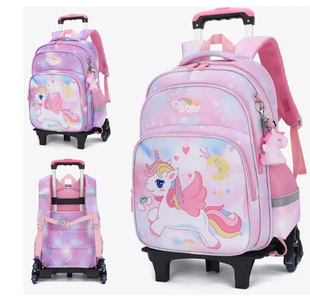 Cartable à Roulette Licorne 42cm 6 Roues
