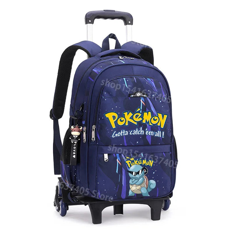 Cartable à Roulette Pokémon 45cm Pikachu Set 3 Pièces