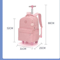 Cartable à Roulette Fille 18 Pouces Set 3 Pièces