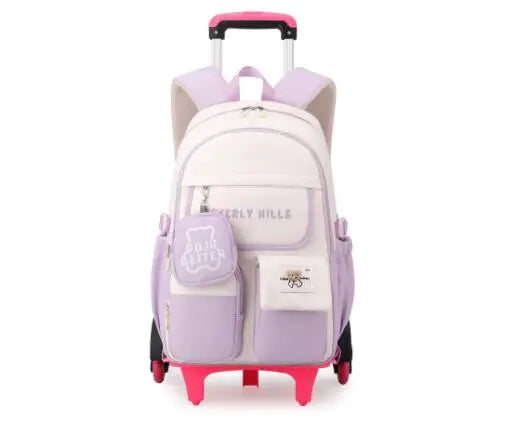 Cartable à Roulette Primaire 45cm Mixte Oxford Résistant