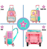 Cartable à Roulette 25L Polyester Imperméable Set
