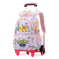 Cartable à Roulette 2 en 1 Détachable 6 Roues Compartiment Laptop