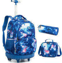 Cartable à Roulette Fille 48cm Imperméable Set 3 Pièces
