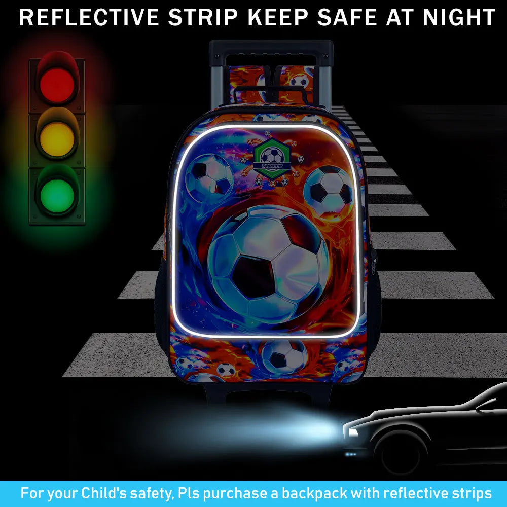 Cartable à Roulette Football 45cm