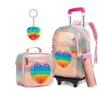 Cartable à Roulette 25L Polyester Imperméable Set