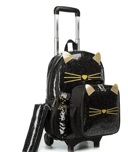 Cartable à Roulette 25L Polyester Imperméable Set