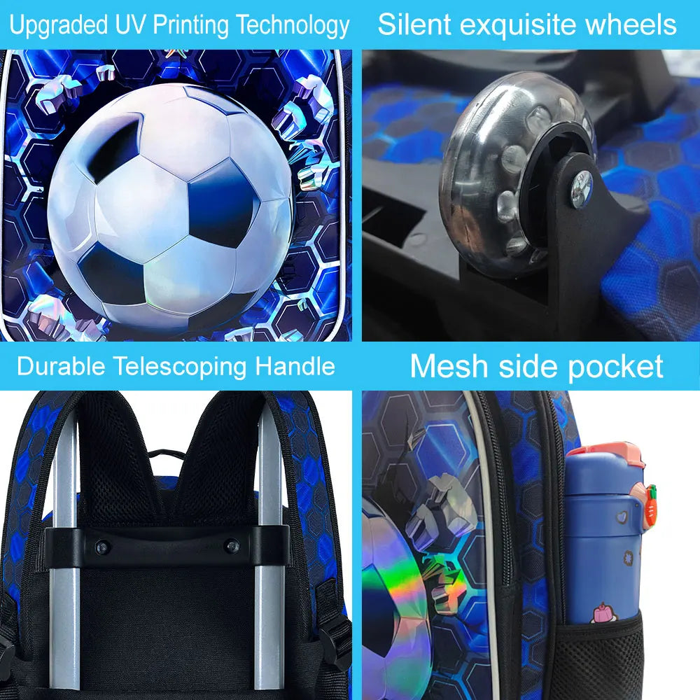 Cartable à Roulette Football 42cm Compact
