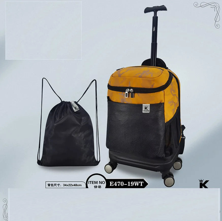 Cartable à Roulette Collège 18 Pouces Compartiment Laptop Imperméable