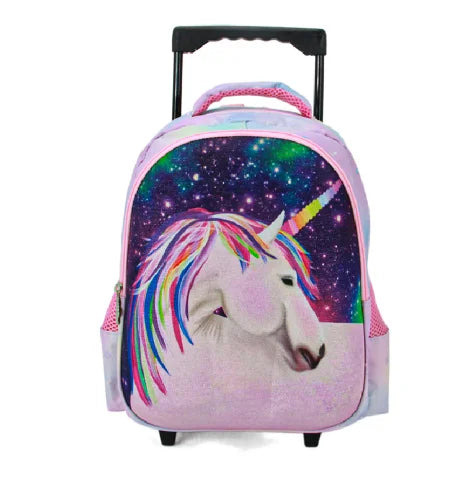 Cartable à Roulette Maternelle 43cm Licorne Set