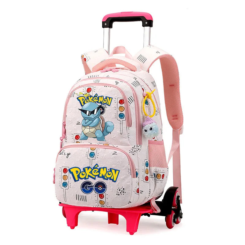 Cartable à Roulette 2 en 1 Détachable 6 Roues Compartiment Laptop